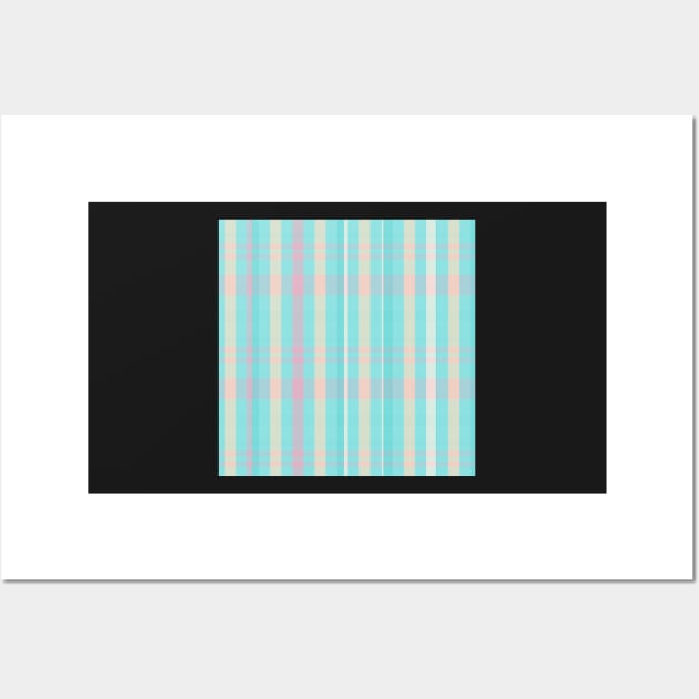 Pastel Aesthetic Catriona 2 Hand Drawn Textured Plaid Pattern Wall Art by GenAumonier